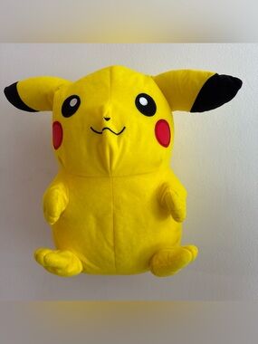Pokemon Pikachu Plush - Yellow with Black and Red Accents BIG